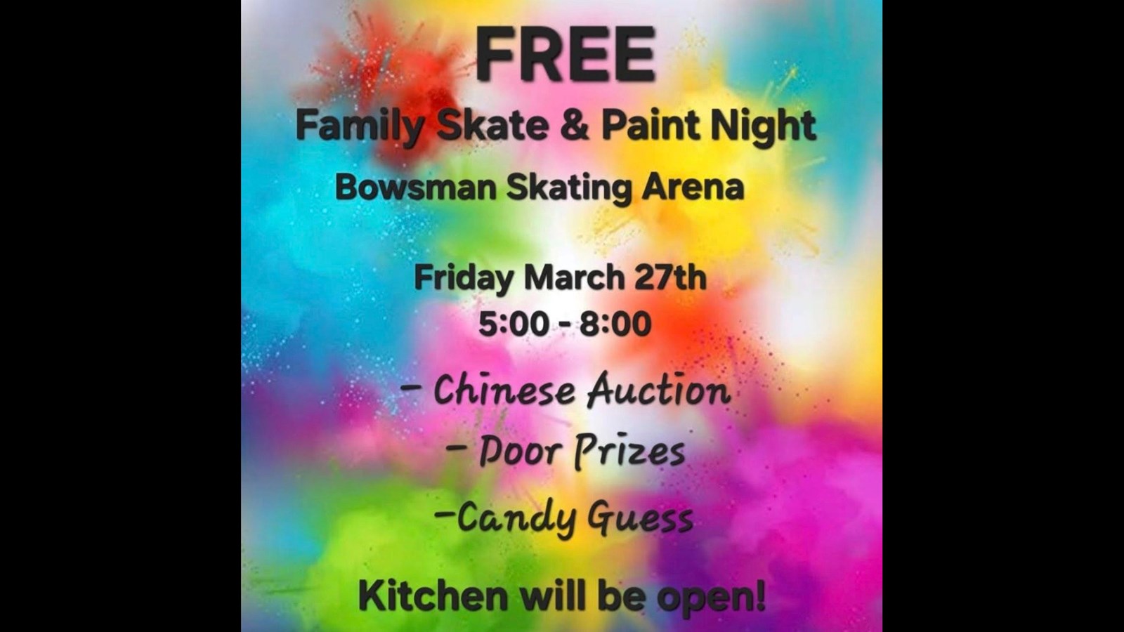 FREE Family Skate and Paint Night