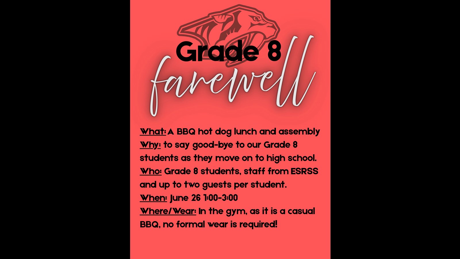 Grade 8 Farewell 