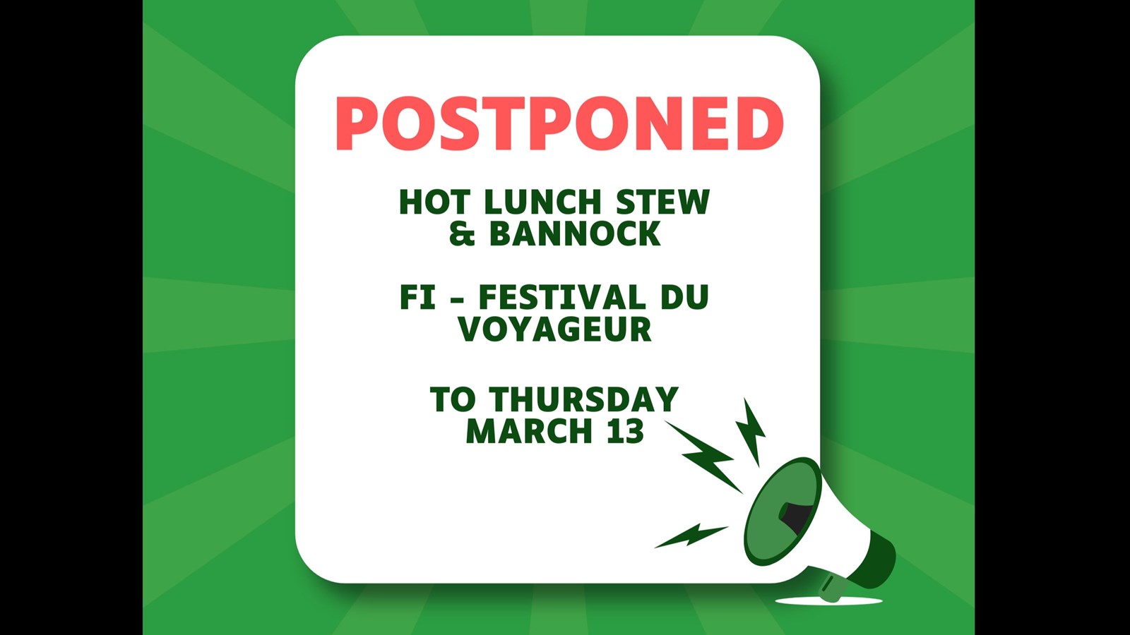 POSTPONED