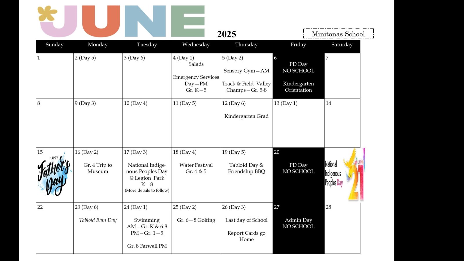 June Calendar