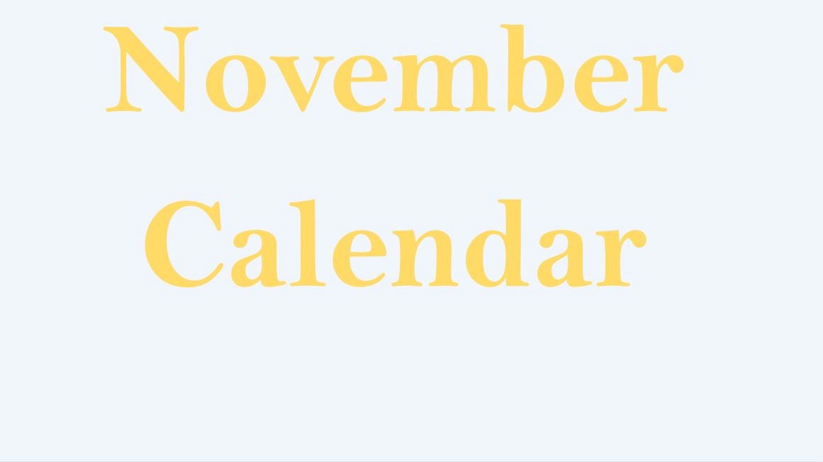 November Calendar