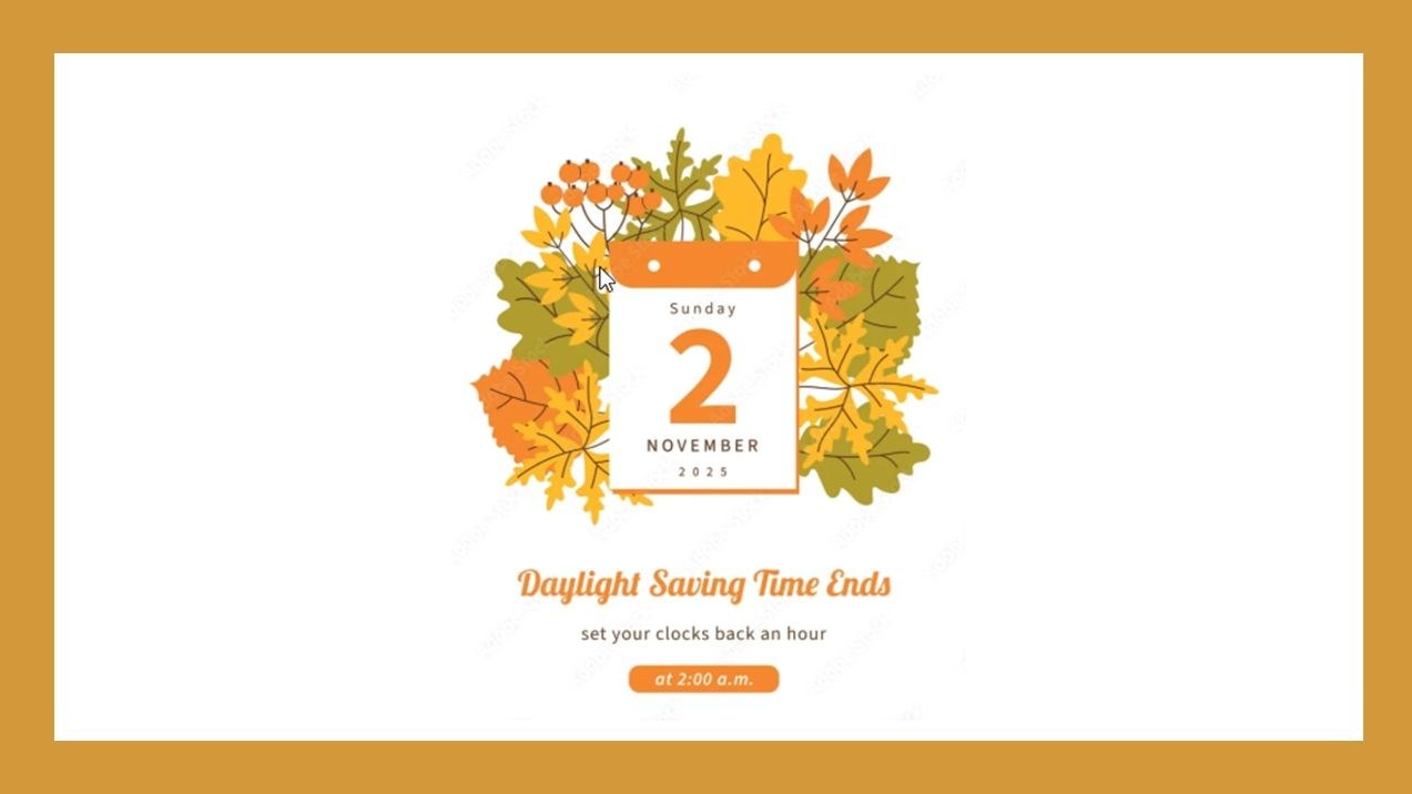 Reminder To Turn Your Clocks Back