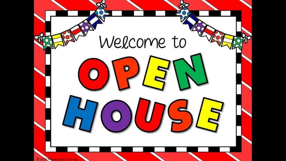 Open House Tuesday, September 3rd 3:30-6:30