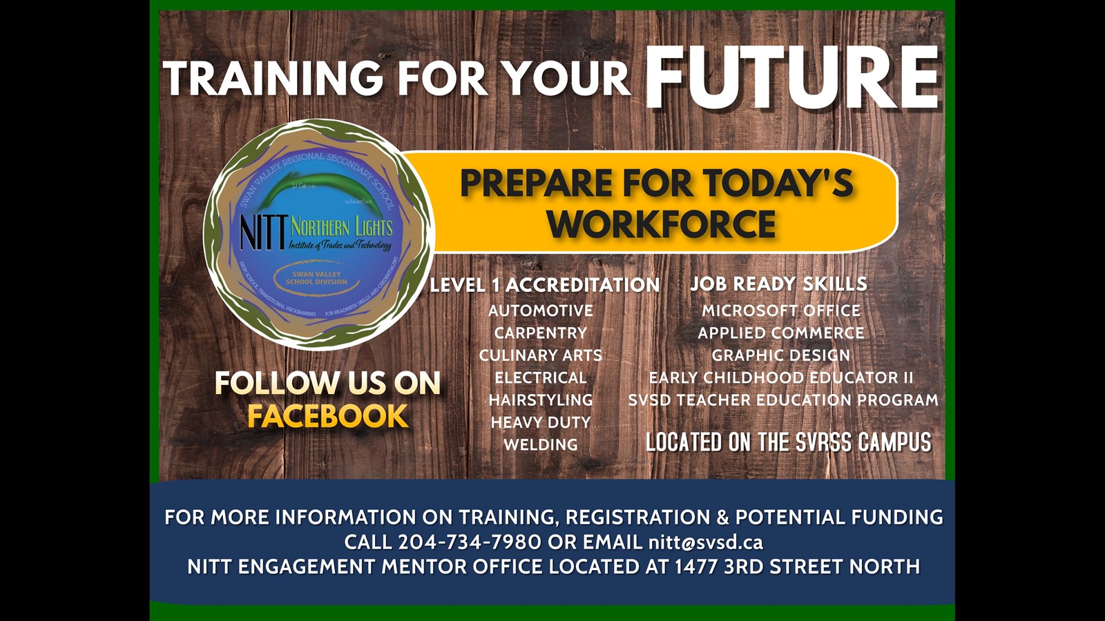 TRAINING FOR YOUR FUTURE